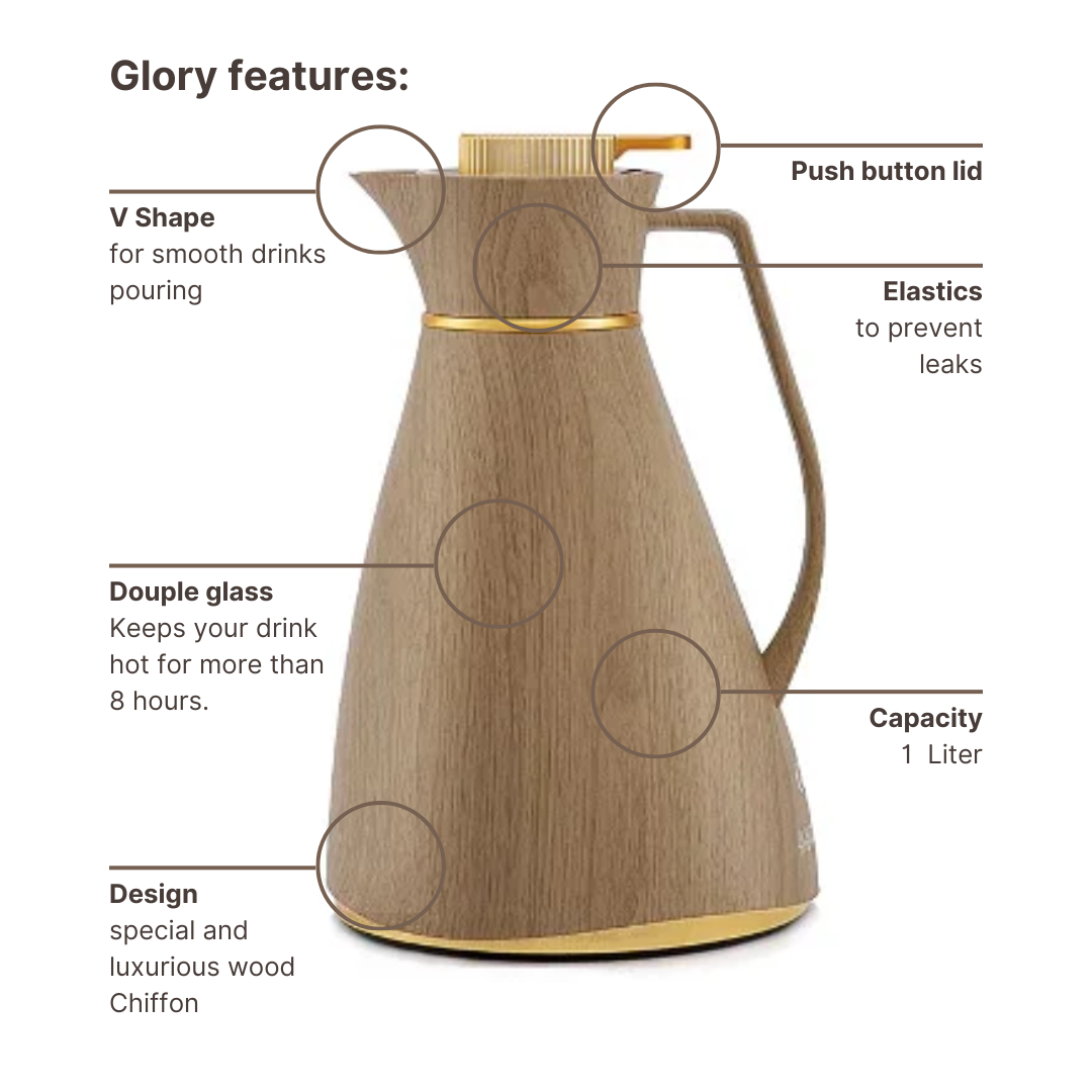 Glory Light Wood Thermos 1 liter