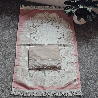 Luxury Floral Prayer Mat - Pink